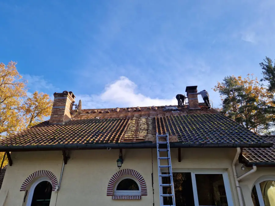 Vue chantier réfection toiture — BS Couvreur près de Bois-le-Roi
